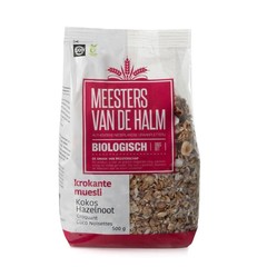 De Halm Krokante muesli kokos hazelnoot bio (500 gr)