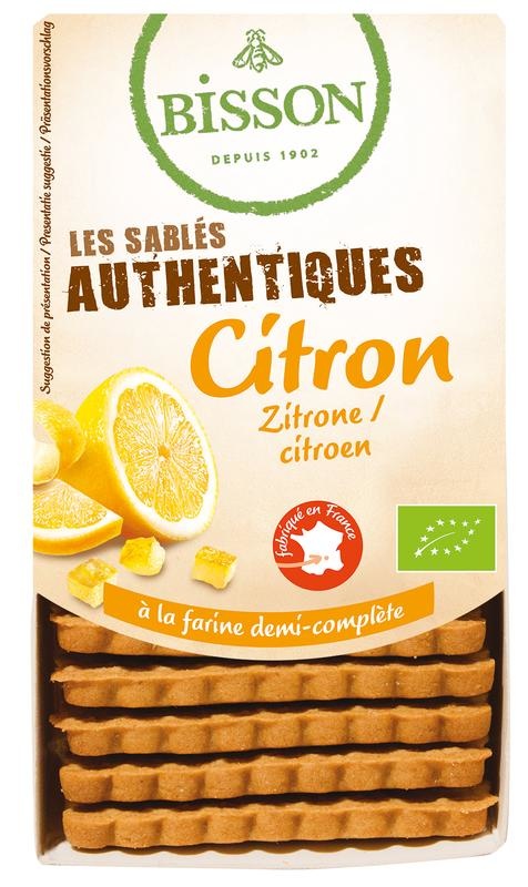 Bisson Bisson Zandkoekjes citroen authenthiek bio (183 gr)