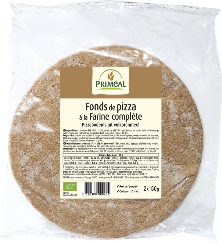 Primeal Primeal Pizza basis 150 gr bio (2 st)