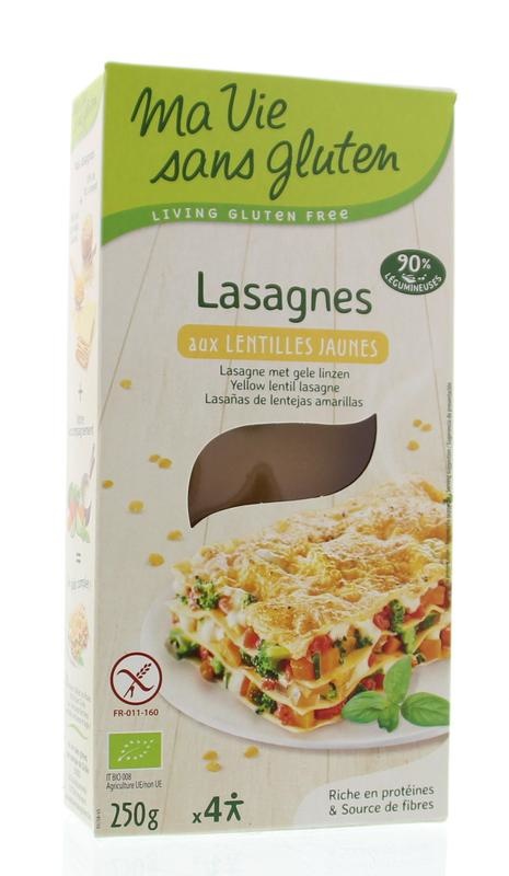 Ma Vie Sans Ma Vie Sans Lasagnebladen van gele linzen glutenvrij bio (250 gr)