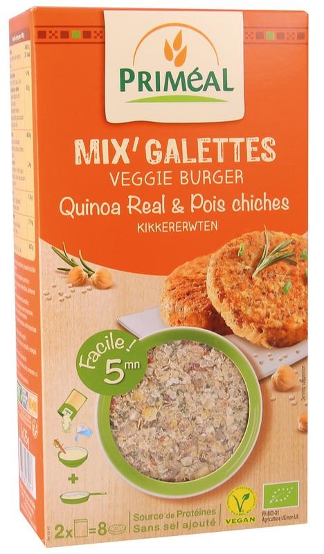 Primeal Primeal Quinoa burger kikkererwten bio (250 gr)