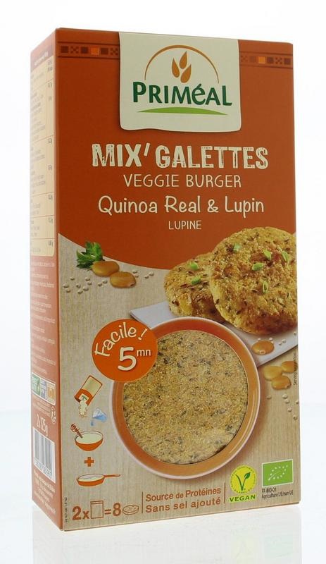 Primeal Quinoa burger quinoa lupine (250 gram)