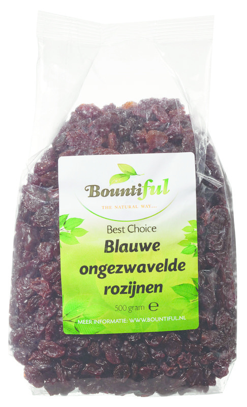 Bountiful Bountiful Rozijnen blauw ongezwaveld (500 gr)