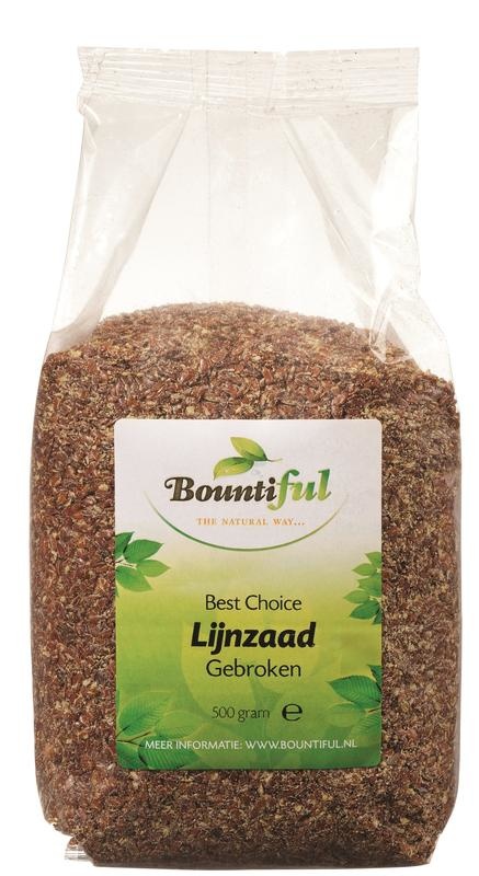 Bountiful Bountiful Lijnzaad gebroken (500 gr)