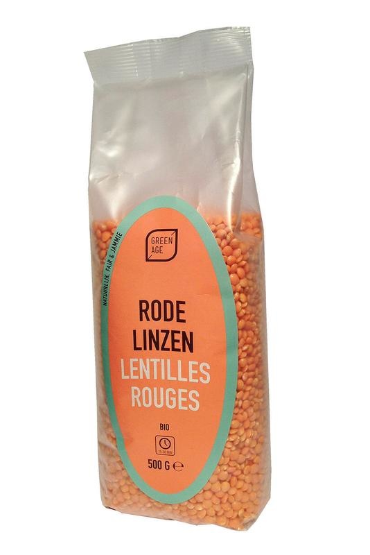 Greenage Greenage Rode linzen bio (500 gr)