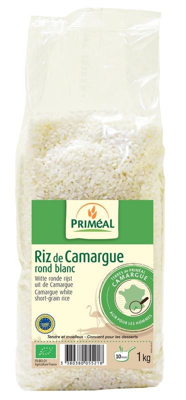 Primeal Primeal Witte ronde rijst camargue bio (1 Kilogr)
