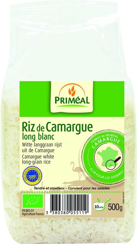 Primeal Primeal Witte langgraan rijst camargue bio (500 gr)