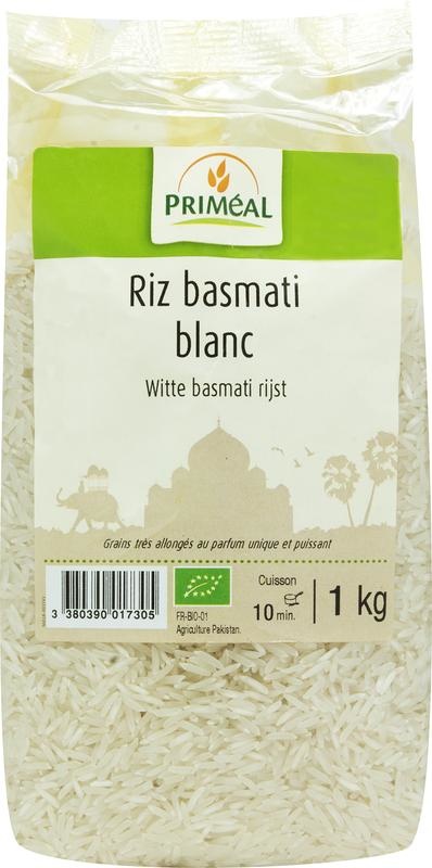 Primeal Primeal Witte basmati rijst bio (1 Kilogr)