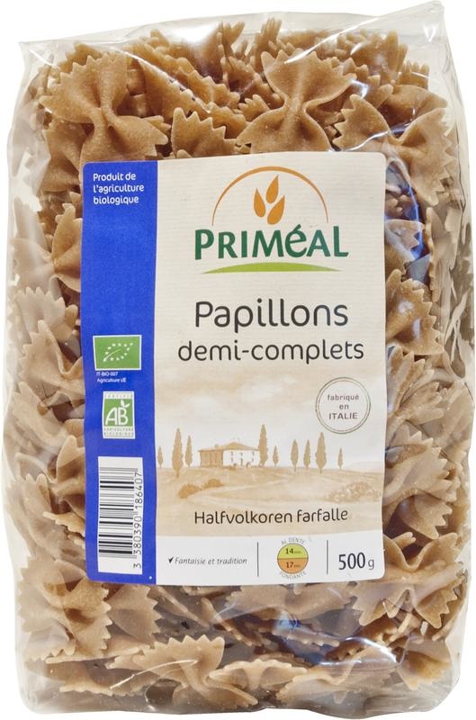 Primeal Primeal Halfvolkoren farfalle bio (500 gr)