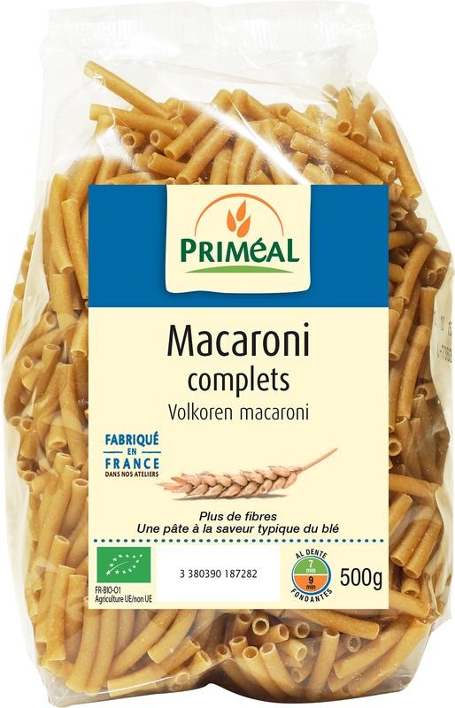 Primeal Primeal Volkoren macaroni bio (500 gr)