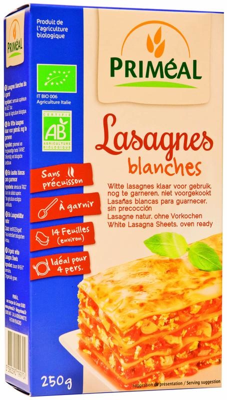 Primeal Primeal Witte lasagne bio (250 gr)