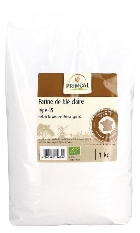 Primeal Primeal Tarwemeel helder borsa type 65 bio (1 Kilogr)