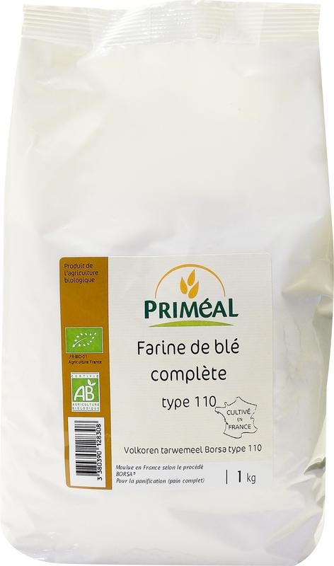 Primeal Primeal Half volkoren tarwemeel borsa 110 bio (1 Kilogr)