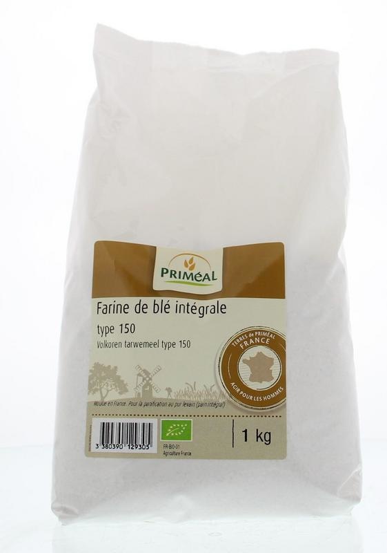 Primeal Primeal Volkoren tarwemeel borsa 150 bio (1 Kilogr)