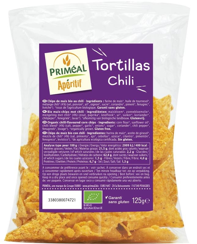 Primeal Primeal Tortillas chili bio (125 gr)