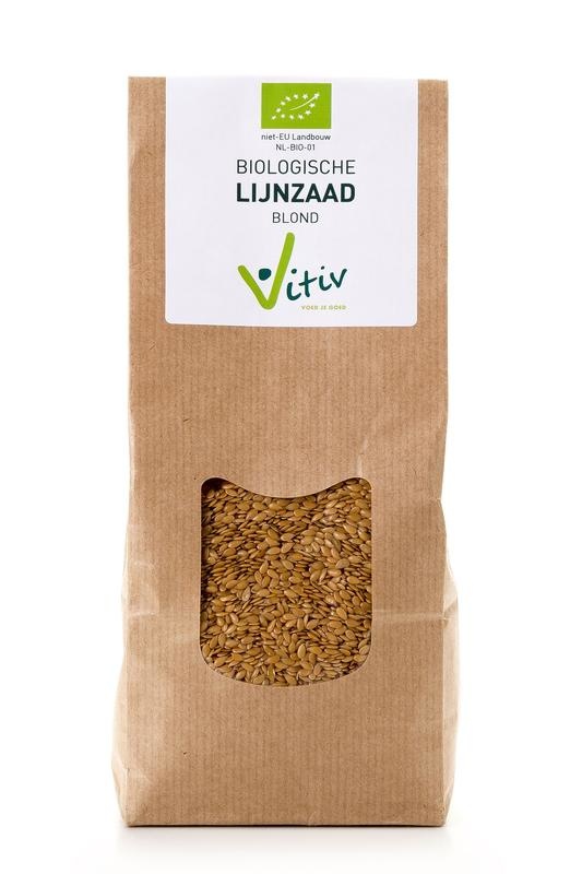 Vitiv Vitiv Lijnzaad blond bio (500 gr)