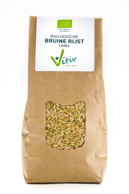 Vitiv Vitiv Rijst bruin lang bio (1 Kilogr)