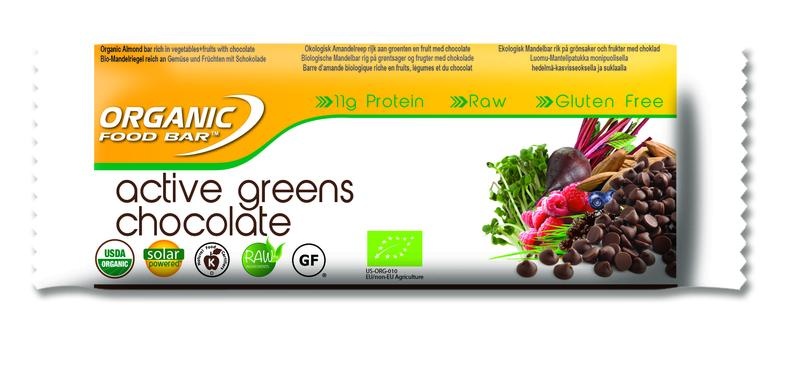 Organic Food Bar active greens chocolade bio (68 gr)