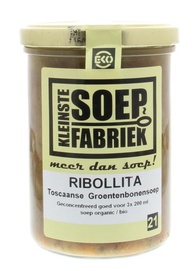 Kleinstesoepfabr Kleinstesoepfabr Ribollita Toscaanse bonensoep eko bio (400 gr)