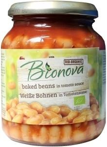 Bionova Bionova Witten bonen in tomatensaus bio (340 gr)