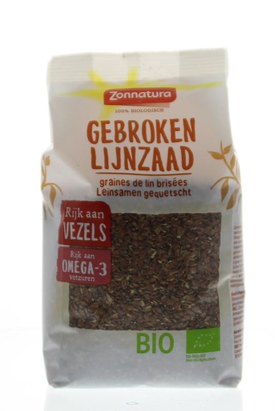 Zonnatura Zonnatura Lijnzaad gebroken bio (400 gr)