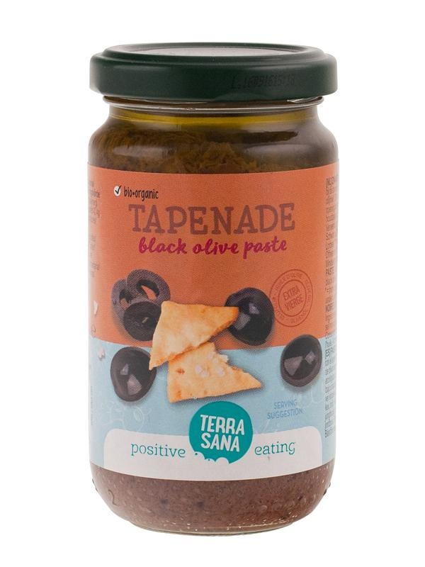 Terrasana Terrasana Tapenade zwarte olijven bio (180 gr)