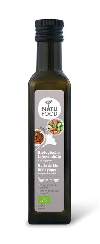 Natufood Natufood Lijnzaadolie koud eko bio (250 ml)