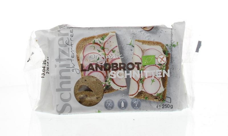 Schnitzer Schnitzer Landbrood boerenbrood glutenvrij bio (250 gr)