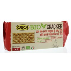 Crackers olijfolie met zout rood bio (250 Gram)
