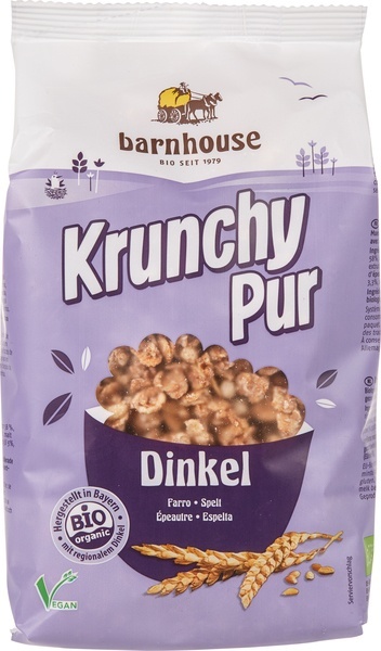 Barnhouse Barnhouse Krunchy pur spelt suikervrij bio (375 gr)