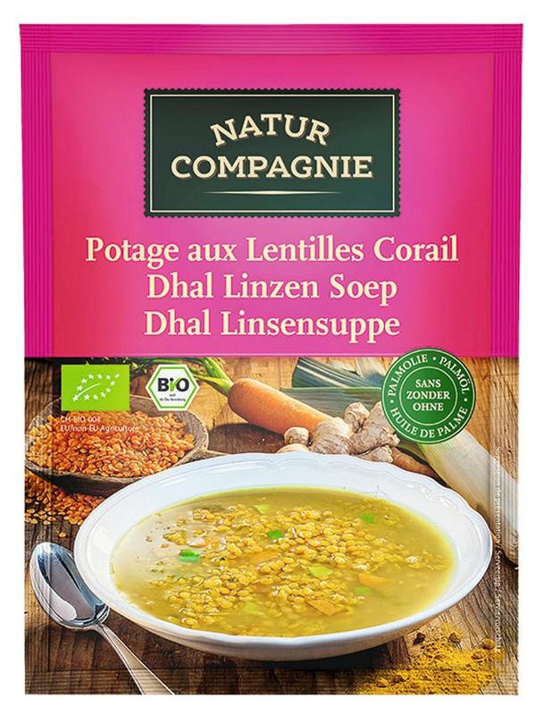 Natur Compagnie Natur Compagnie Dhal linzensoep bio (60 gr)