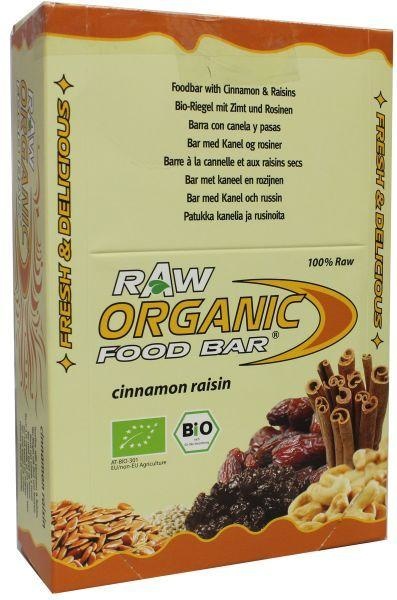 Organic Food Bar kaneel rozijn 50 gr bio (12 st)