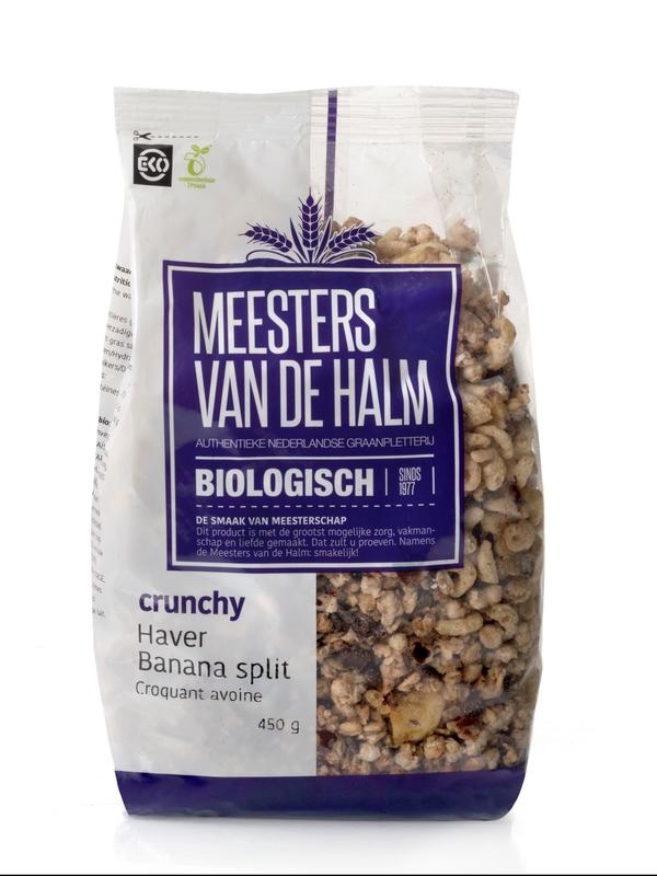 De Halm De Halm Havercrunch banana split bio (450 gr)