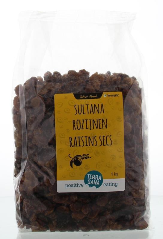 Terrasana Terrasana RAW Rozijnen sultanas bio (1 Kilogr)