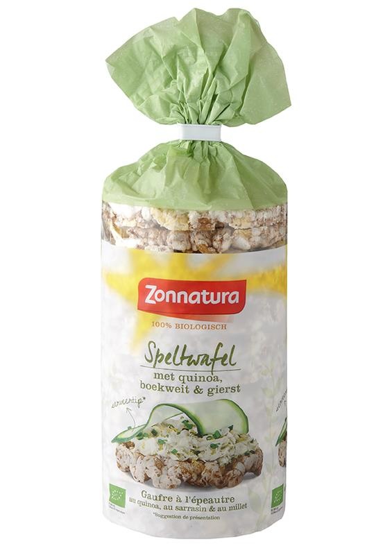 Zonnatura Zonnatura Speltwafels met quinoa bio (100 gr)