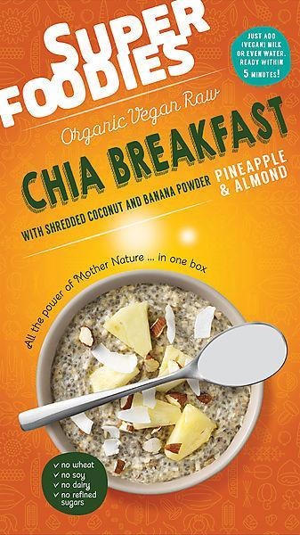 Superfoodies Chia breakfast pineapple & almond (200 gram)