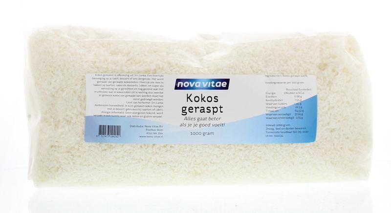 Nova Vitae Nova Vitae Kokos geraspt (1 Kilogr)