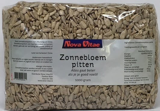 Nova Vitae Zonnebloempitten (1 Kilogr)