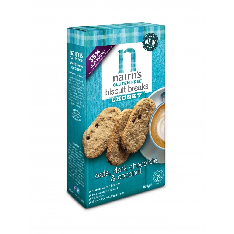 Nairns Nairns Biscuit breaks pure chocolade & kokos (160 gr)