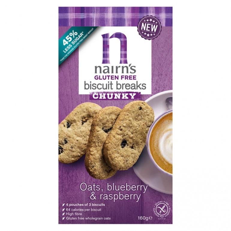 Nairns Nairns Breakfast biscuit blueberry & raspberry (160 gr)
