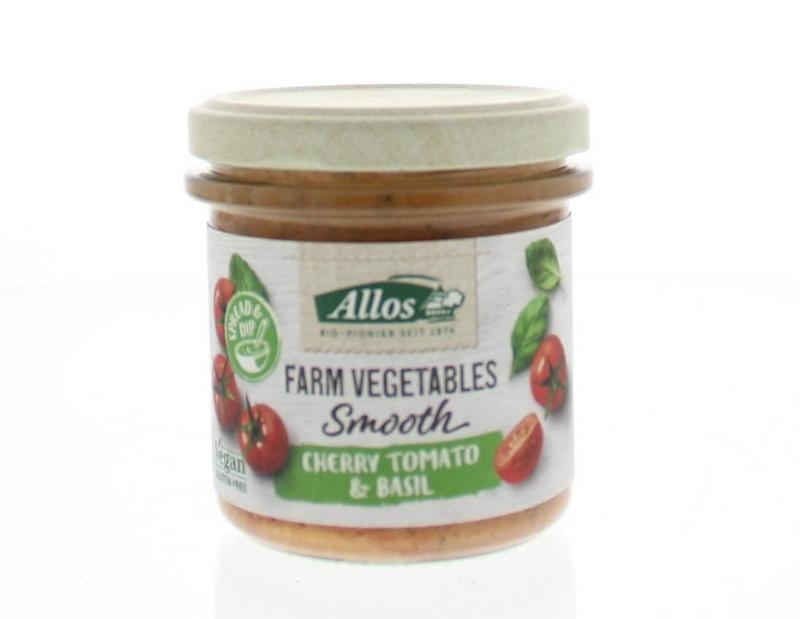 Allos Farm vegetables smooth tomaat & basilicum (140 gram)