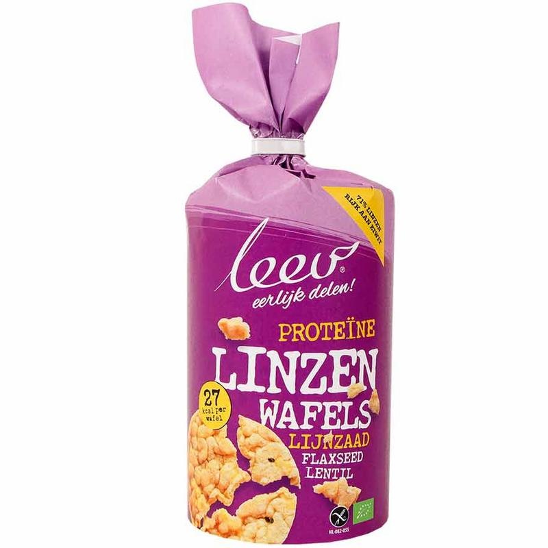 Leev Leev Proteine linzenwafels 20% gratis bio (120 gr)