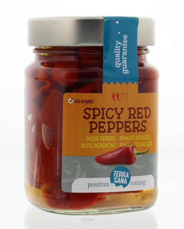 Terrasana Rode pepers spicy (220 gram)