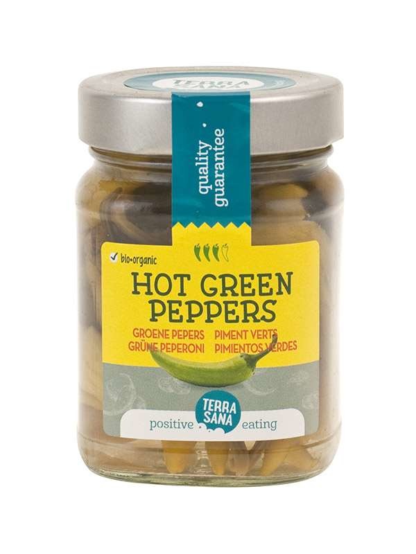 Terrasana Terrasana Groene pepers hot bio (230 gr)