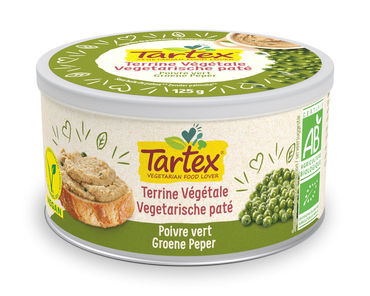 Tartex Tartex Pate groene peper bio (125 gr)