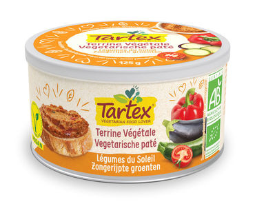 Tartex Tartex Pate zongerijpte groente bio (125 gr)