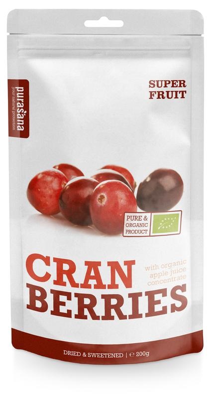 Purasana Purasana Veenbessen/canneberges/cranberries vegan bio (200 gr)