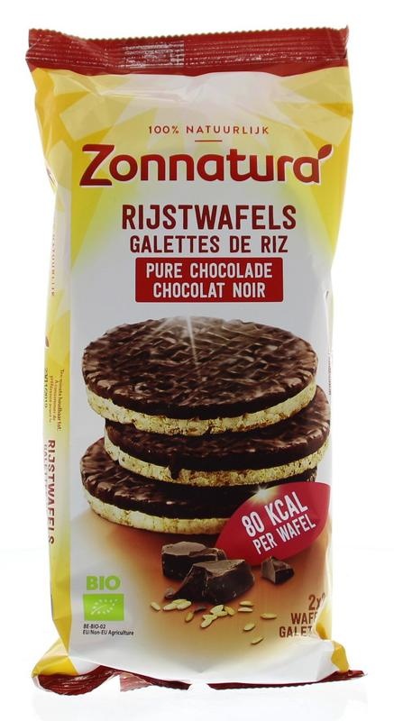 Zonnatura Zonnatura Rijstwafels choco puur bio (100 gr)