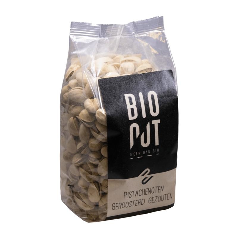 Bionut Bionut Pistachenoten geroosterd en gezouten bio (500 gr)