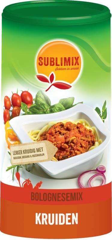 Sublimix Bolognesemix glutenvrij (250 Gram) Sublimix Bolognesemix glutenvrij (250 Gram)